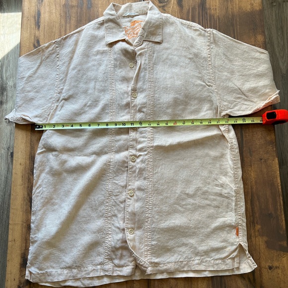 100% Linen Men's Large Button Down Shirt - Picture 6 of 7